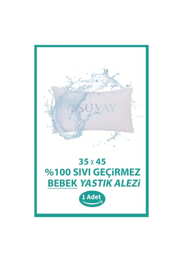 %100 Pamuklu Su Sıvı Geçirmez Bebek Kafa Yastığı Alezi Fermuarlı