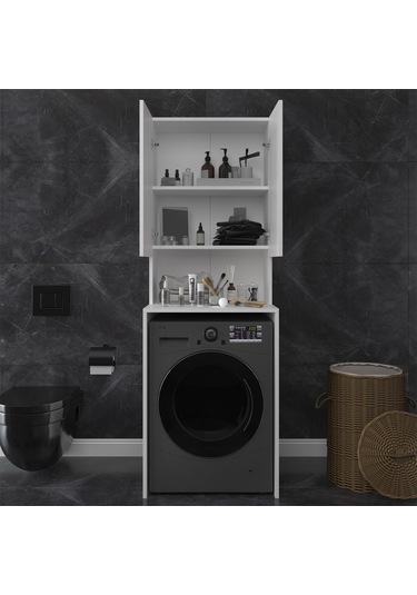 Banyo Dolabı Bd-01 Beyaz Beyaz