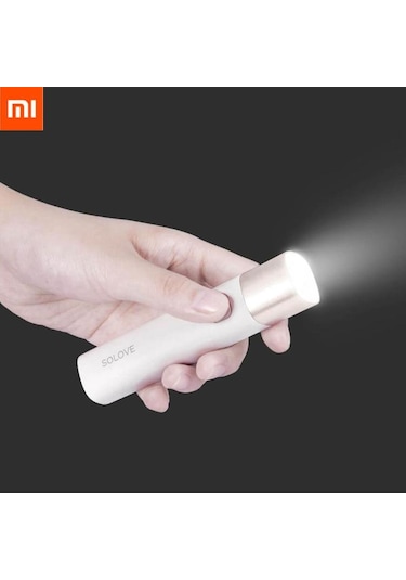 Mor Xiaomi Solove El Feneri X3 Usb Tip-c Şarj Edilebilir Elektrikli Torch Parlaklık Edc El Feneri 3000 Mah Güç Bankası Mini Led Torch Mor