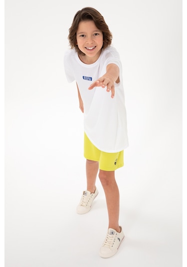 U.s. Polo Assn. Erkek Çocuk Beyaz Tişört 50298982-vr013 Beyaz