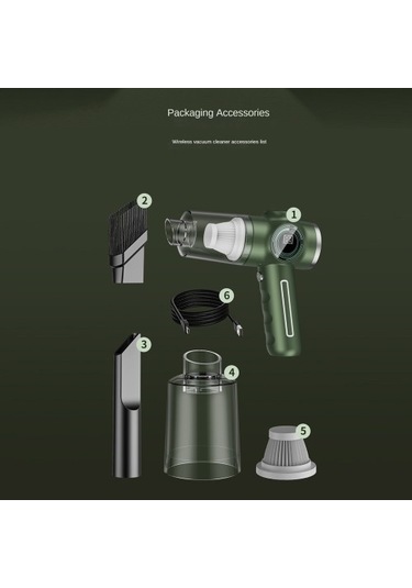 Unimarket Kablosuz Taşınabilir Araba Süpürgesi Mini Elektrikli Toz Emici Üfleyici - Siyah Filtre 1 Adet