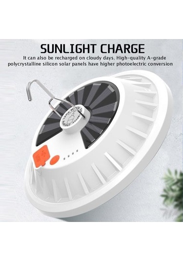 Güneş Işığı Şarj Edilebilir Parlaklık Asılı Yüksek 120led 2000lm Dış Mekan İçin Güneş Işığı Kamp Feneri B Çok Renkli