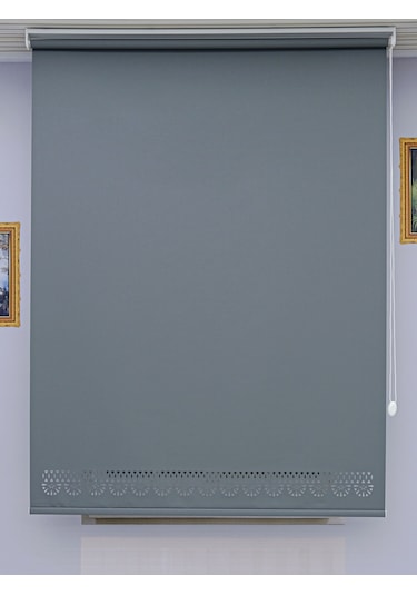 Lazer Stor Perde - İthal Mat Kalın Stor Koyu Gri