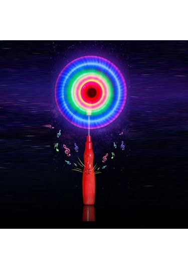 Flashing Light Up Led Spinning Renkli Led Işıklı Dönen Ufo Pervane Sesli Işıklı Kırmızı Değirmen Işık Kırmızı