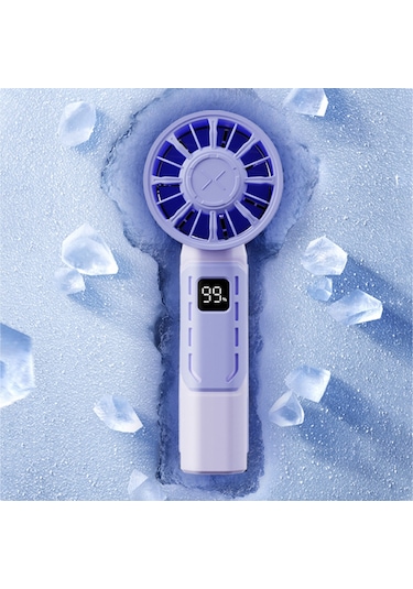 Ranyeek Taşınabilir Dış Mekan Fanı - 12m/s Hızlı Turbin Motor - 4000mah Pil - Ergonomik Tasarım Limon Sarısı