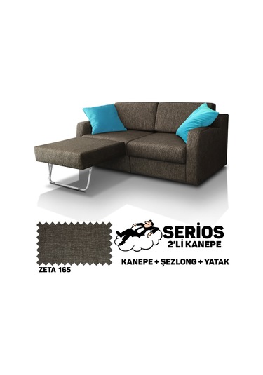 Serios Şezlonglu Yataklı Kanepe - Zeta 165
