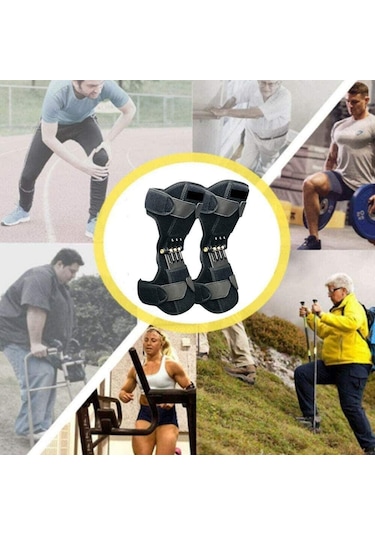 1 Çift Diz Eklemi Spor Güçlendirici Diz Tırmanma Koruma Desteği Dişli Fitness Diz Pedleri Çok Renkli