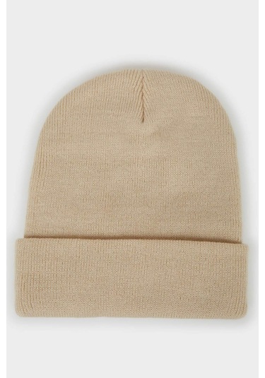 Defacto Kadın Dokuma Etiketli Bere F3163ax25wnbg307 Bej-bg307