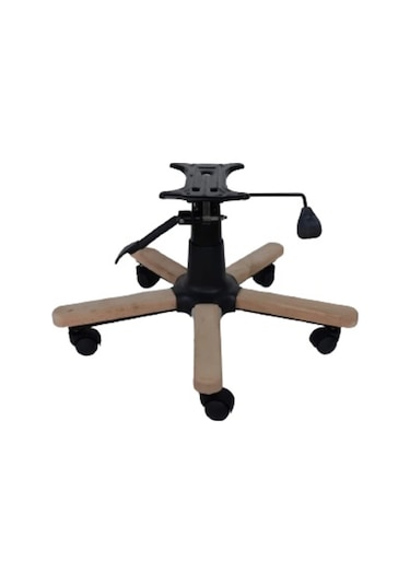 Kamusalmarket Ahşap Kaplama Yıldız Ayak Seti Çift Kollu Mekanizma Naturel Boyas