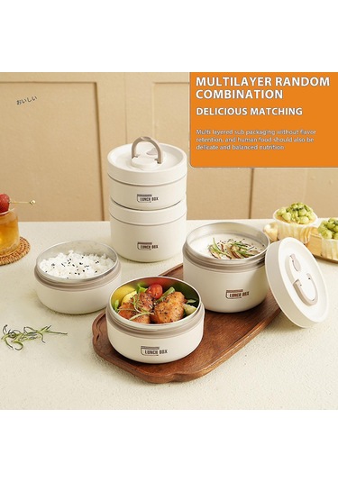 Taşınabilir Yalıtımlı Öğle Yemeği Kutusu Seti Çok Katmanlı Kombine Piknik Öğle Yemeği Kutusu 2 Katmanlı Çok Renkli
