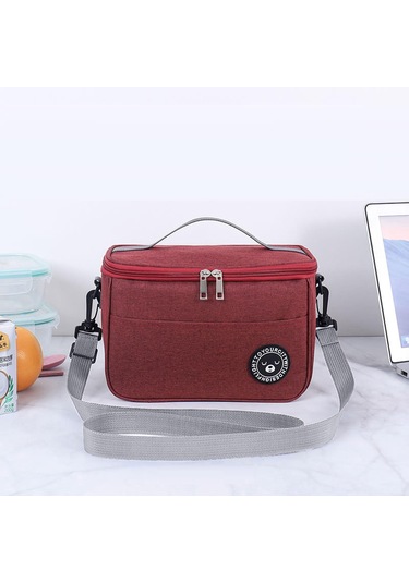 Şarap Piknik Yalıtımlı Öğle Yemeği Kutusu Taşınabilir Soğutmalı Çanta Büyük Kapasiteli Su Geçirmez Öğle Yemeği Çantası Piknik Çantası M Çok Renkli