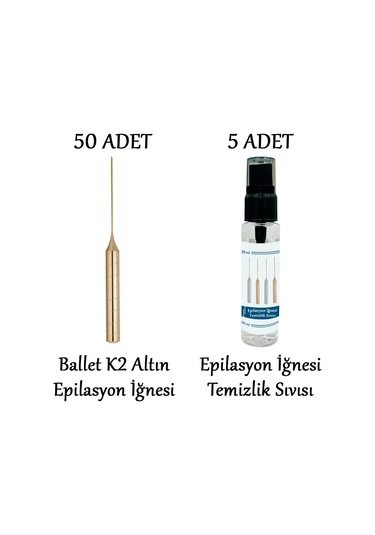 Ballet Gold K2 Epilasyon İğnesi 50'li