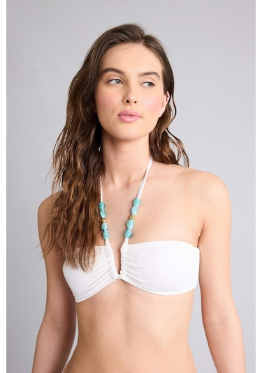 Defacto Regular Fıt Krinkıl Kumaş Bikini Üstü G3771ax26smwt16 Beyaz-wt16