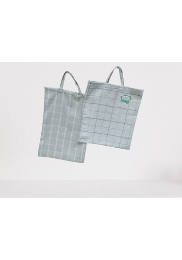 PAZAR ÇANTA 2 Adet Döşemelik Kareli Kumaş Model Renkli  Desenli 30 kg Taşıma Kapasite El Yapım