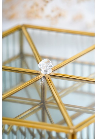 Acar Cam Şeker Kutusu Gold