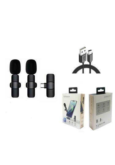 K9 Type-c Girişli Kablosuz Tak Çalıştır Yaka Mikrofonu