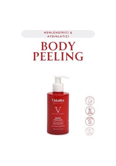 Vidalita Beauty & Care Doğal Vücut Peelingi Kayısı Çekirdeği & Tatlı Badem Yağı 200 ML