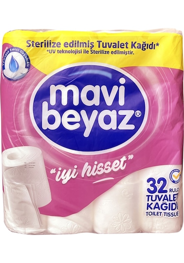Mavi Beyaz 2 Katlı Tuvalet Kağıdı 2 x 32'li
