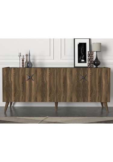 Dekorister Exclusive Wood Konsol Ceviz-Antrasit
