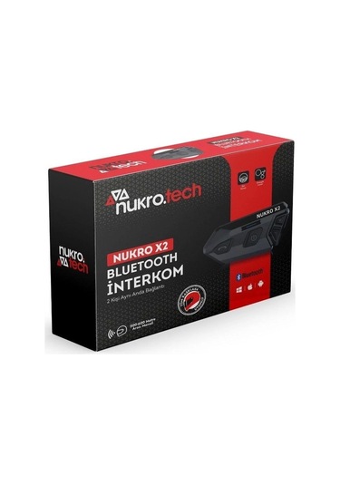 Nukrotech Nukro X2 Bluetooth İnterkom Seti Siyah