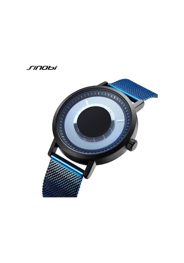 Yingfu Mavi Sınobı Moda Tasarımı Erkek Kuvars Kol Saatleri Adamın Örgü Kayışı Lüks Spor Hediyelik Saat Reloj Hombre Mavi