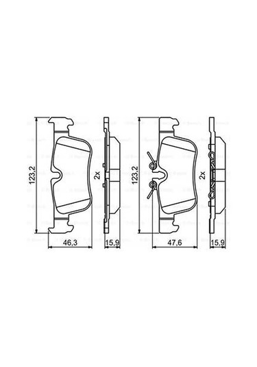 Bmw X2 F39 Sd 2.0d 2.0 2018-2023 Bosch Arka Balata Wva25331