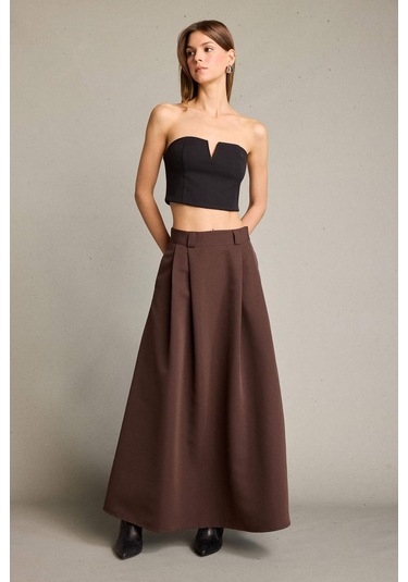 Defacto Pileli Maxi Etek G4718ax25wnbn214 Kahve