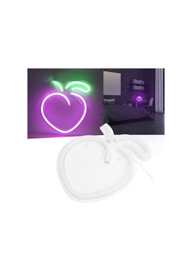 Shineyee Usb Beslemeli Led Şeftali Neon Işığını Duvar Dekoru, Yatak Odası, Salon, Parti Ve Ticari Mekanlar İçin Parlak, Enerji Tasarruflu Dekoratif Aydınlatma Diğer