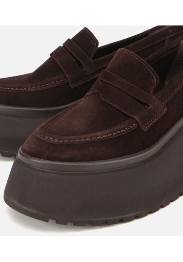 Hotiç Kadın Süet Deri Kahverengi Dolgu Topuklu Günlük Loafer 01ayh315720a480 01ayh315720a480 Kahverengi