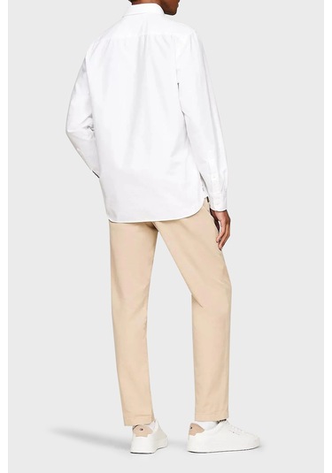 Tommy Hilfiger Erkek Gömlek Mw0mw35774 Ybr Beyaz Beyaz