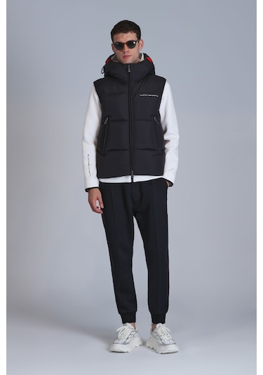 Lufian Erkek Emir Kaz Tüyü Yelek 112130026 Siyah Siyah