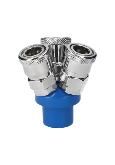 Folinda Pnömatik Otomatik Kilitleme Üç Yollu Hava Borusu Bölücü, 1/4" Pt İç Dişli Smy Bağlantı Elemanı