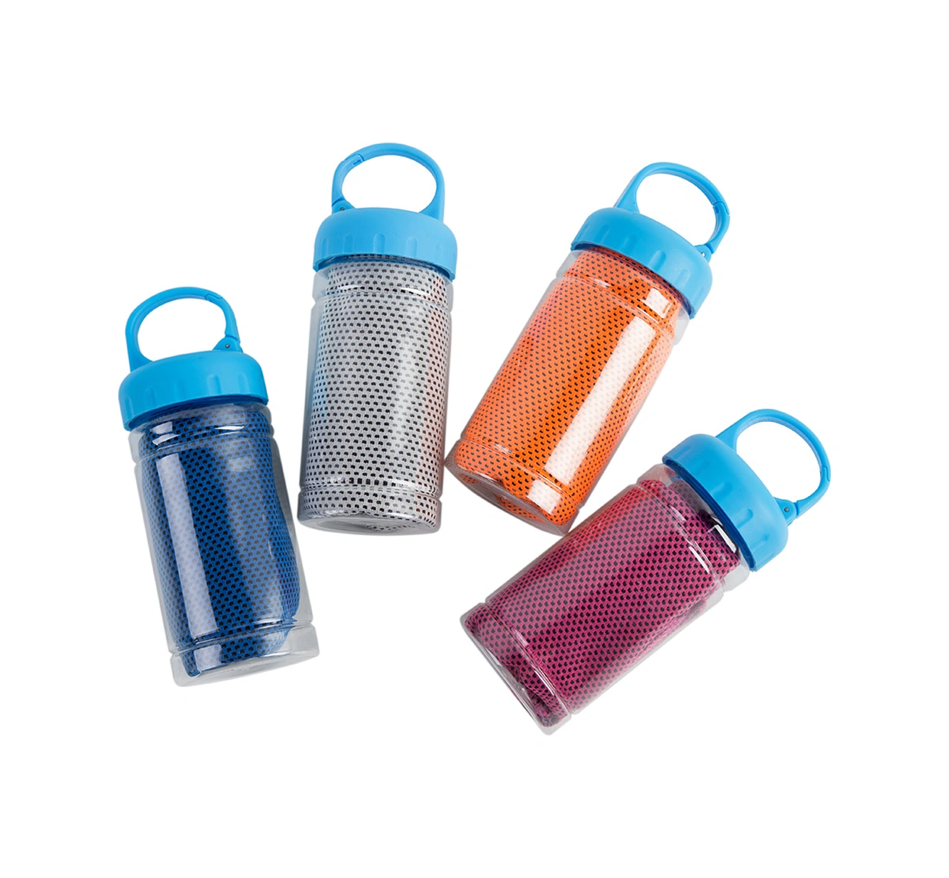 Dianziye Suyla Nemlendirince Soğuyan Spor Havlusu, Bisikletten Tırmanmaya Dış Etkinlikler İçin, Mavi, Poşetli, Yeniden Kullanılabilir, Hafif