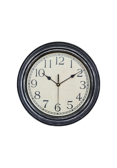 Novahub Lüks Retro Ahşap Saat - 30x30cm, Kahve Altın Renk, Ev Dekorasyonu Kahverengi Desenli Çok Renki