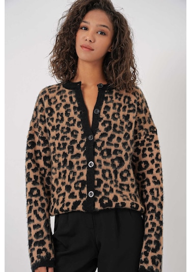 Gabria Leopar Desen Hırka Leopar