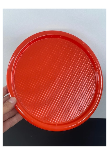 6 Kişilik Plastik Renkli Sunum Servis Tepsisi Tepsi