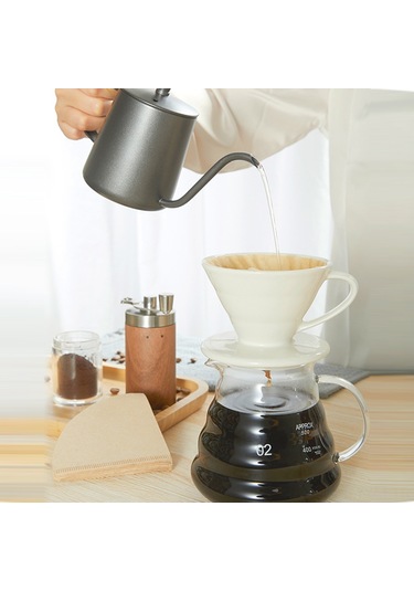 Geeksen Kahve Filtre Kupa: Seramik V60 Spiral Içme, Kolay Çayırma, Siyah Küçük Boy, El Filtre Kahve Aleti Siyah