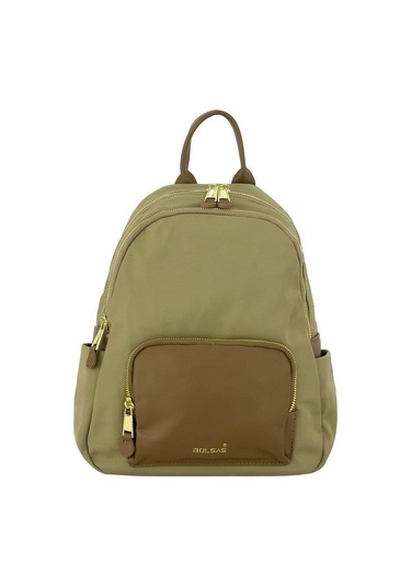 Bolsas Saten Kumaş Kadın Sırt Çanta Bej 1048 Bej