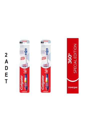 Colgate 360 Special Edition Yumuşak Beyazlatıcı Diş Fırçası 2 Adet