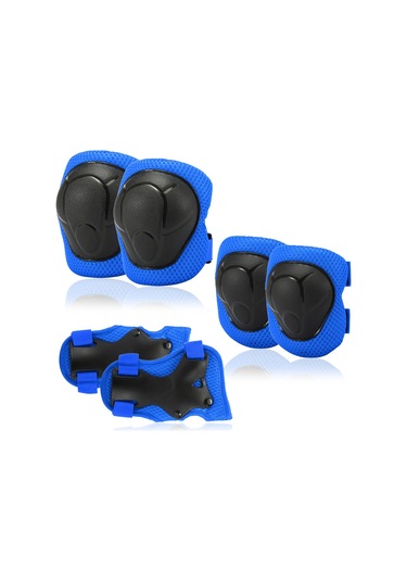 Hallow-çocuklar Diz Pedleri Set 6 İn 1 Koruyucu Dişli Kiti Y12573bl