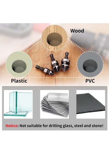 Teltree Ahşap Ve Yumuşak Malzemeler İçin 90 Derece Kesici, 5 Telli, 1/4 İnç Altıgen Saplı, Hızlı Talaş Atımı, 12-16-19 Mm, Siyah Köşe Oluşturucu Aleti