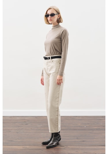 Manuka Straıght Ankle Jean Pantolon Bej Bej