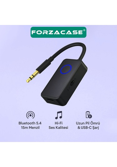 Forzacase Tv, Araç, Bilgisayar Uyumlu 2in1 Aux Bluetooth 5.4 Kablosuz Ses Adaptörü - Fc1130
