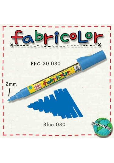 Fabricolor Örtücü Kumaş Boyama Kalemi Mavi Karışık, Çok Renkli