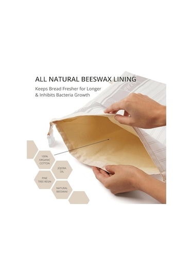 Maoyaya Ev Yapımı Ekmek İçin Yeniden Kullanılabilir Pamuklu Balmumu Torbaları 2 Paket - Xl Boy Diğer