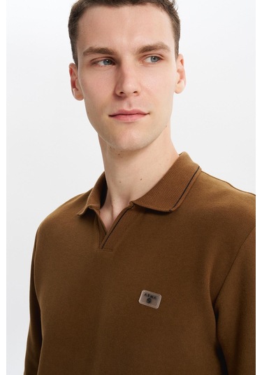 Arma Erkek Regular Fit Polo Yaka Sweatshirt Karbon Fırçalı Selanik, %65 Pamuk %35 Polyester, Düğmesiz Basic K30554698602 Kahverengi-k7 Arma Erkek Regular Fit Polo Yaka Sweatshirt Karbon Fırçalı Selanik, %65 Pamuk %35 Polyester, Düğmesiz Basic K30554698602 Kahverengi-k7
