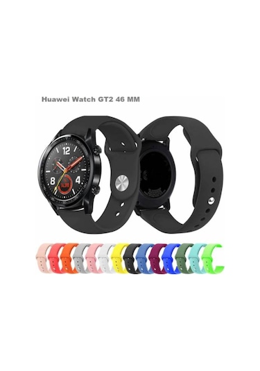 Huawei Watch Gt1 Gt2 Gt3 46 Mm Sport Yumuşak Silikon Kordon Kayış (424969018)