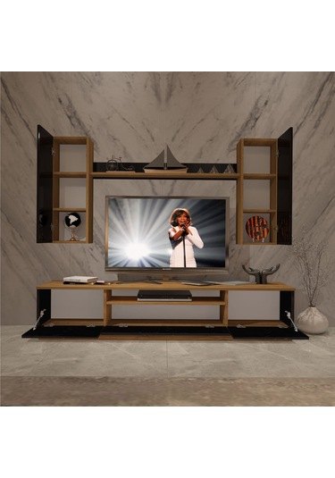 Decoraktiv Trendstyle 5d Mdf Tv Ünitesi Tv Sehpası Pera - Siyah