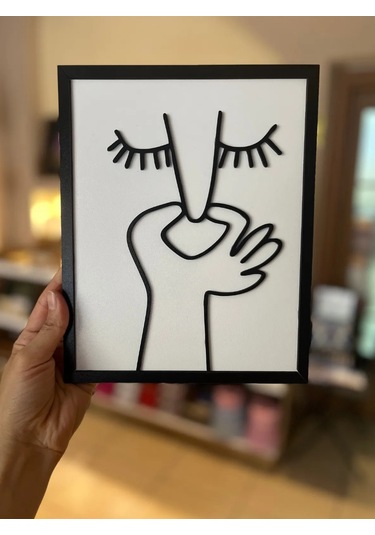 Ahşap Çerçeve-tuvalet Banyo Tablo-duvar Dekorasyonu-banyo Duvar Çerçeve 20 X 25 Cm Beyaz - Siyah