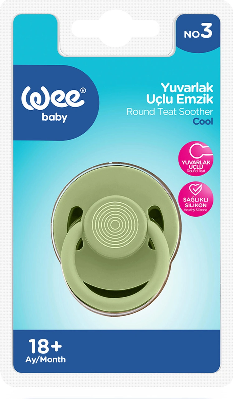 Cool Yuvarlak Uçlu Emzik No:3 Yeşil 18+ Ay